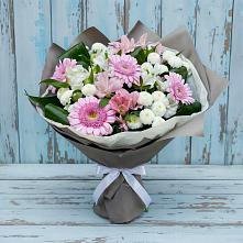 Букет цветов из:  Герберы, Альстромерии и Хризантемы #REPLACE_PRED# Биорках