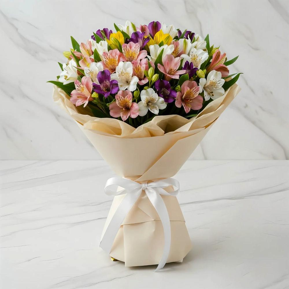 Букет цветов из: Альстромерии в Биорках