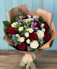Букет цветов из:  Розы и Альстромерии #REPLACE_PRED# Биорках