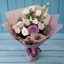 Букет цветов из:  Розы и Лизиантусы в Биорках
