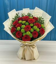 Букет цветов из:  Розы и Хризантемы в Биорках