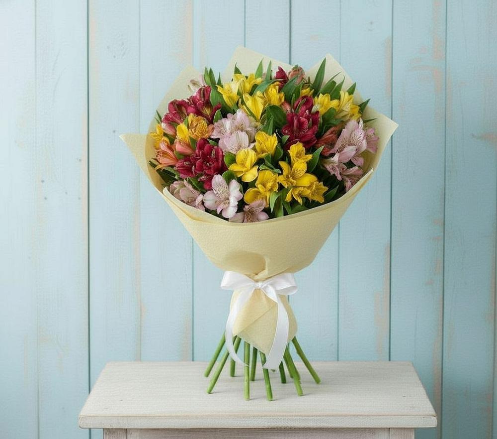 Букет цветов из: Альстромерии в Биорках