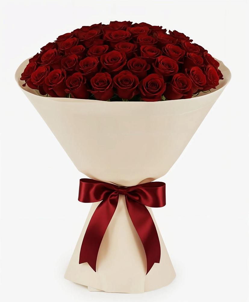 Букет 101 Бордовая роза Блэк Бакарра в Биорках